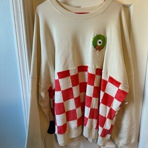 Disney Pixar Christmas Cream Spirit Jersey New With Partial Tag